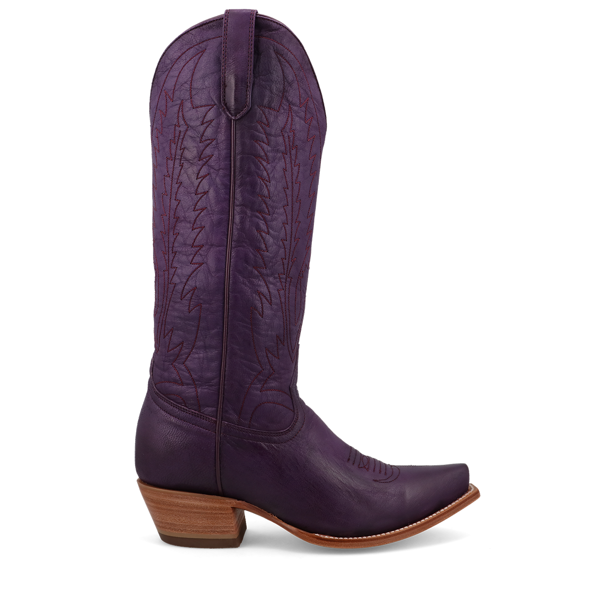 Plum coloured fashion boots